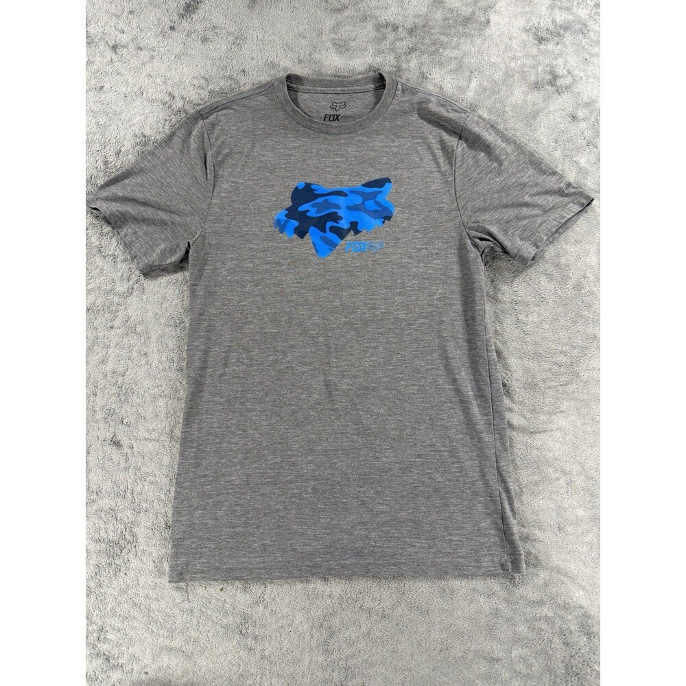 Fox Racing FoxTech T-Shirt Mens Small Gray Premium Fit Short Sleeve TruDri